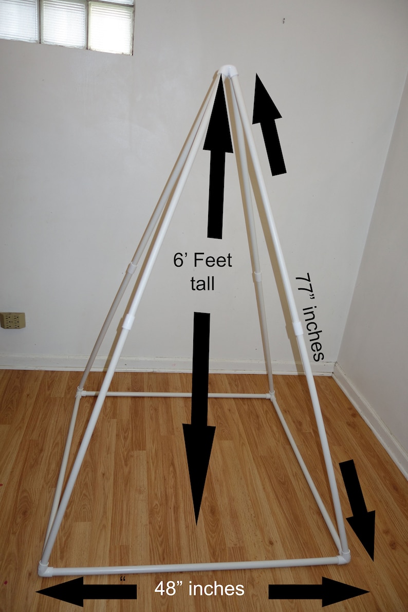 6' Feet Tall Meditation Pyramid Russian Nubian Style PVC Nonmetalic