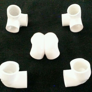 3/4" Inch Russian Style Nubian Meditation Pyramid PVC Plastic Connector Kit For 3/4" USA PVC Pipe 5 Pieces