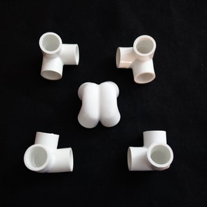 1/2" Inch Pyramid Russian Style Nubian Connectors kit for 1/2" USA PVC Pipes 5 Pieces
