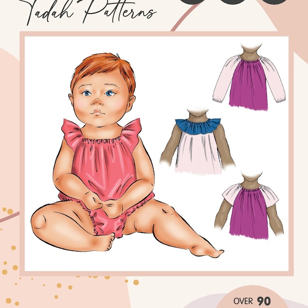 PATTERN Seaside Playsuit/Romper/Sunsuit - PDF Sewing Pattern - Instant Download - Tadah Patterns