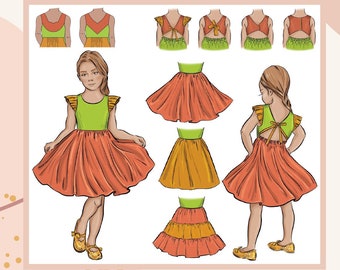 PATTERN Festival Dress - PDF Sewing Pattern - Instant Download - Tadah Patterns