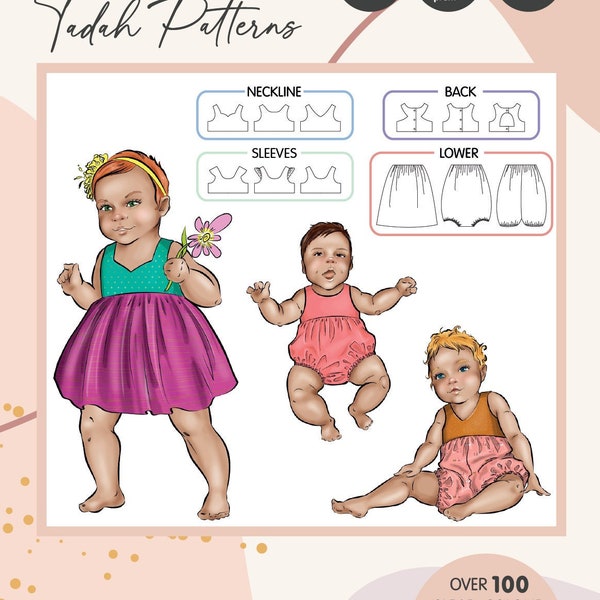 PATTERN Baby Tea Party - PDF Sewing Pattern - Instant Download - Tadah Patterns