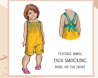 PATTERN Pseudo Smock Romper - PDF Sewing Pattern - Instant Download - Tadah Patterns