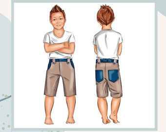 PATTERN Longies Unisex Boys Girls Shorts - PDF Sewing Pattern - Instant Download - Tadah Patterns