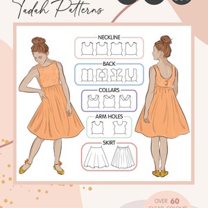 PATTERN TEEN Tea Party Dress - PDF Sewing Pattern - Instant Download - Tadah Patterns