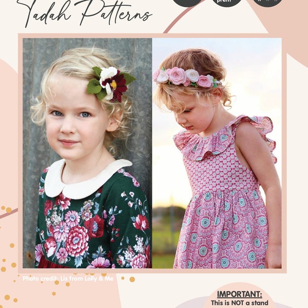 ADD-ON Tea Party Dress COLLARS - Pdf Sewing Pattern - Instant Download - Tadah Patterns