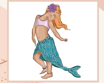 PATTERN Makana Mermaid Tail - PDF Sewing Pattern - Instant Download - Tadah Patterns