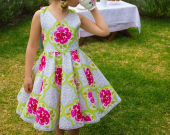 PATTERN Tea Party Dress - PDF Sewing Pattern - Instant Download - Tadah Patterns