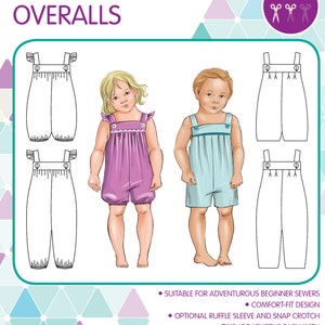 PATTERN Vintie Overalls - PDF Sewing Pattern - Instant Download - Tadah Patterns