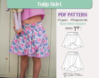 スカート soor ploom Norma skirt Tulip stitch 4y Tulip Skirt Charcoal – SL33ZYSKIZ