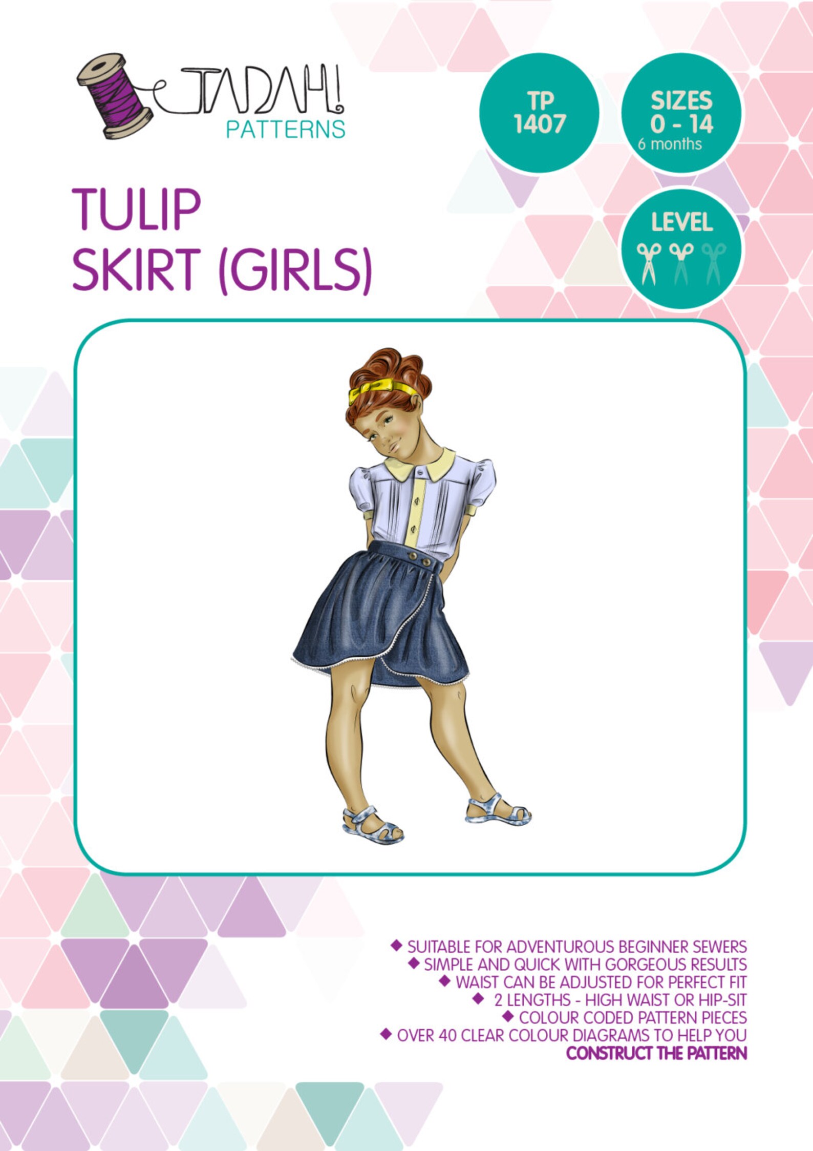 PATTERN Tulip Skirt PDF Sewing Pattern Instant Download - Etsy