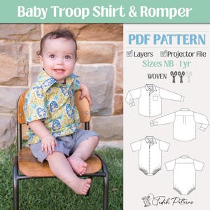 Tadah Patterns Baby Troop Shirt and Rompers Tadah Patterns Baby Troop Shirt and Rompers