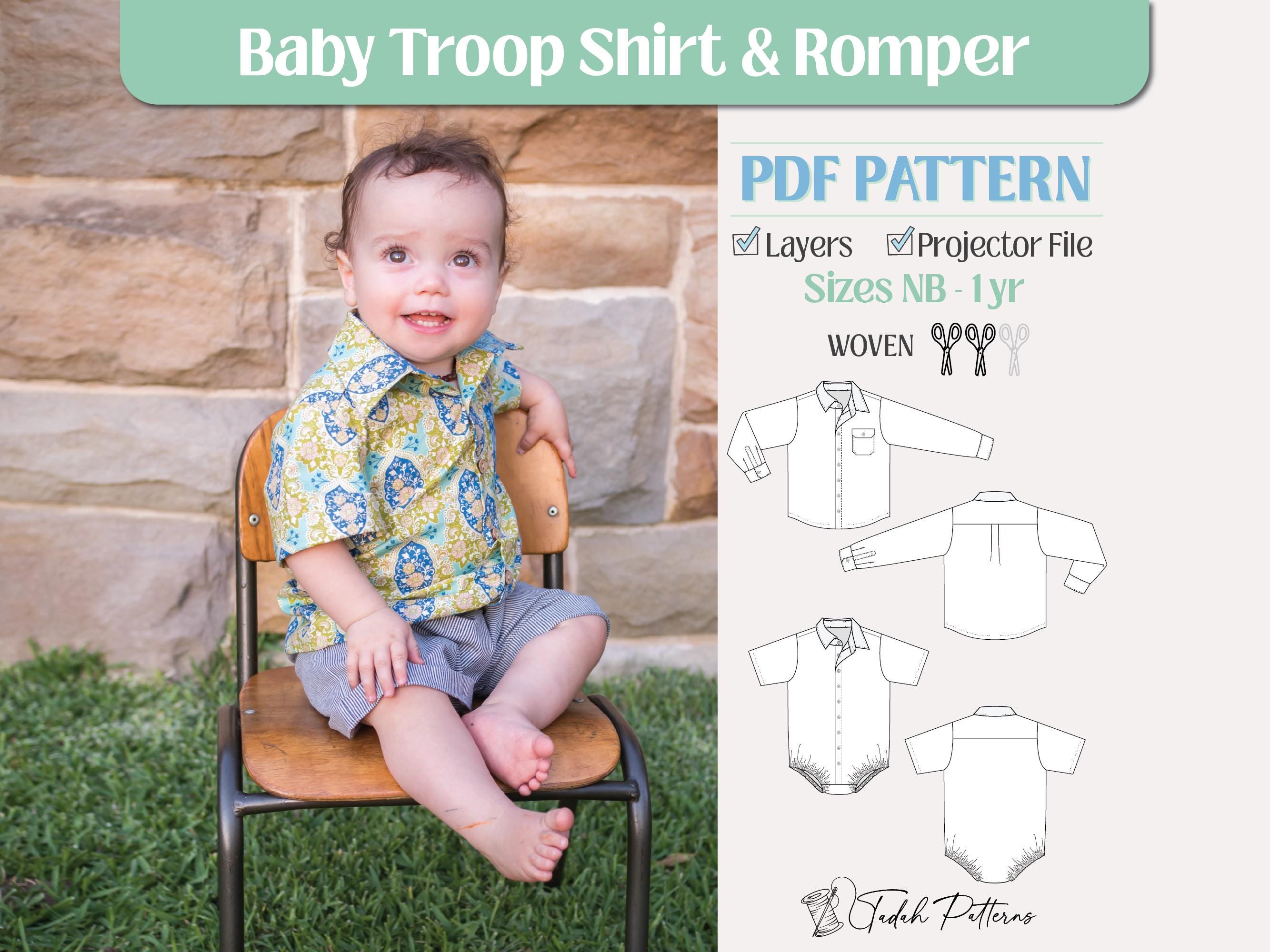 Tadah Patterns Baby Troop Shirt and Rompers Tadah Patterns Baby Troop Shirt and Rompers