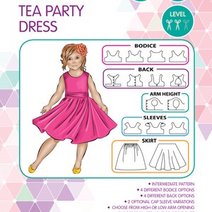 PATTERN Tea Party Dress PDF Sewing Pattern Instant | Etsy