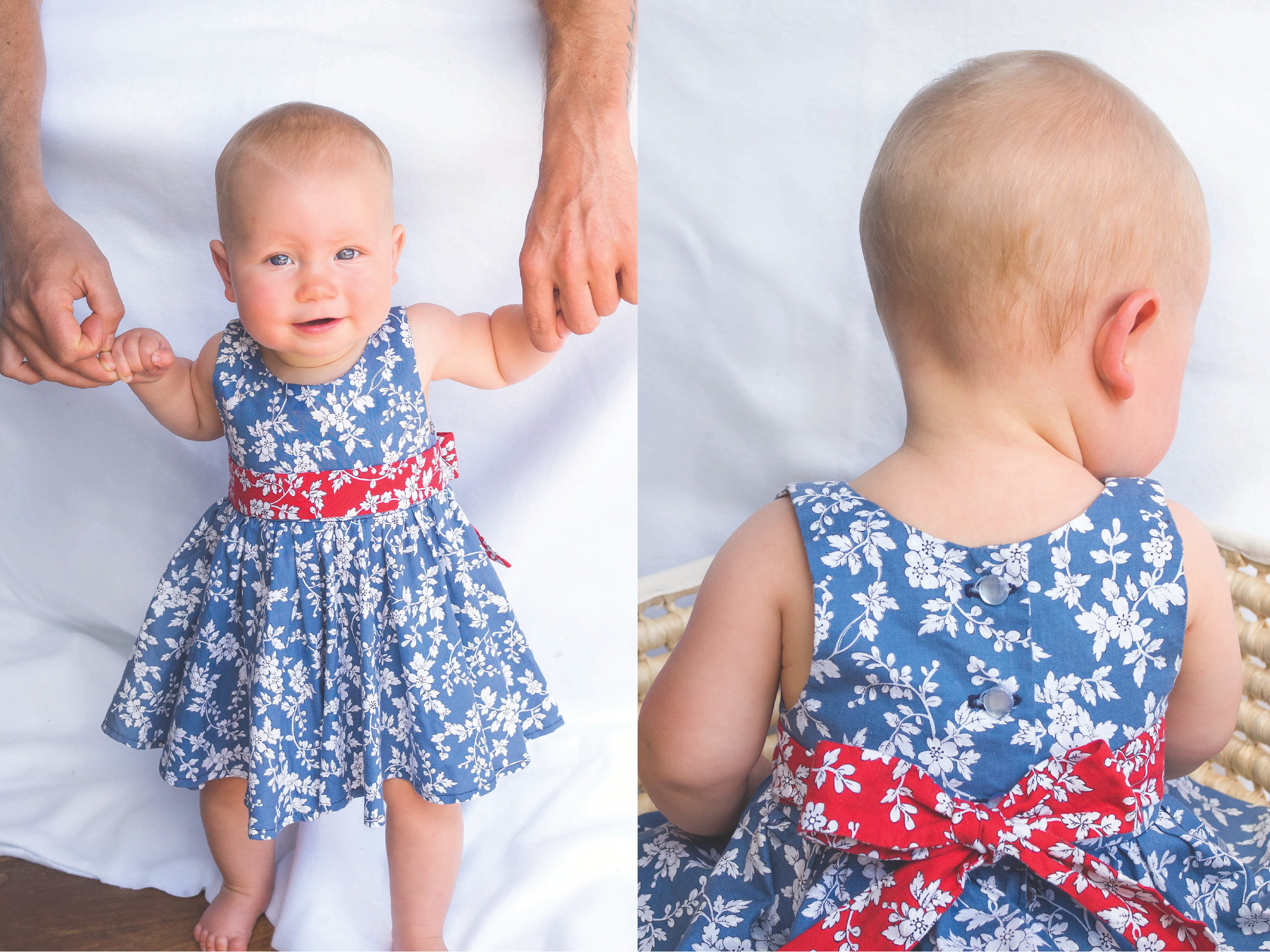 open lace back dress Baby Tea Party Sewing Pattern – Tadah Patterns + Sewing main image 1