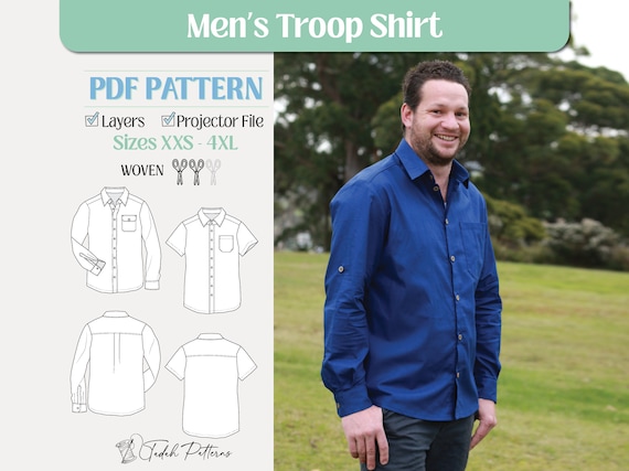 Tadah Patterns - Men's Troop Shirt Tadah Patterns - Men's Troop Shirt