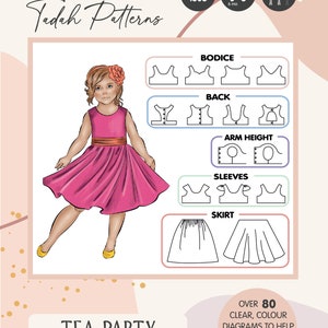 PATTERN Tea Party Dress PDF Sewing Pattern Instant Download Tadah Patterns image 2