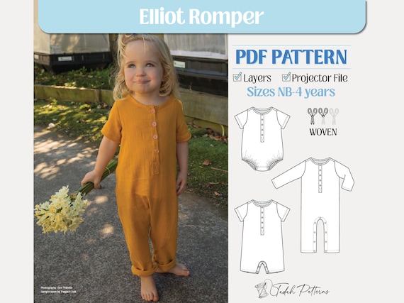 Tadah Patterns Elliot Romper Tadah Patterns Elliot Romper