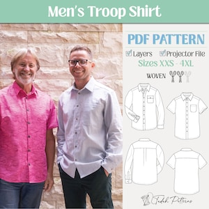 Tadah Patterns - Men's Troop Shirt Tadah Patterns - Men's Troop Shirt