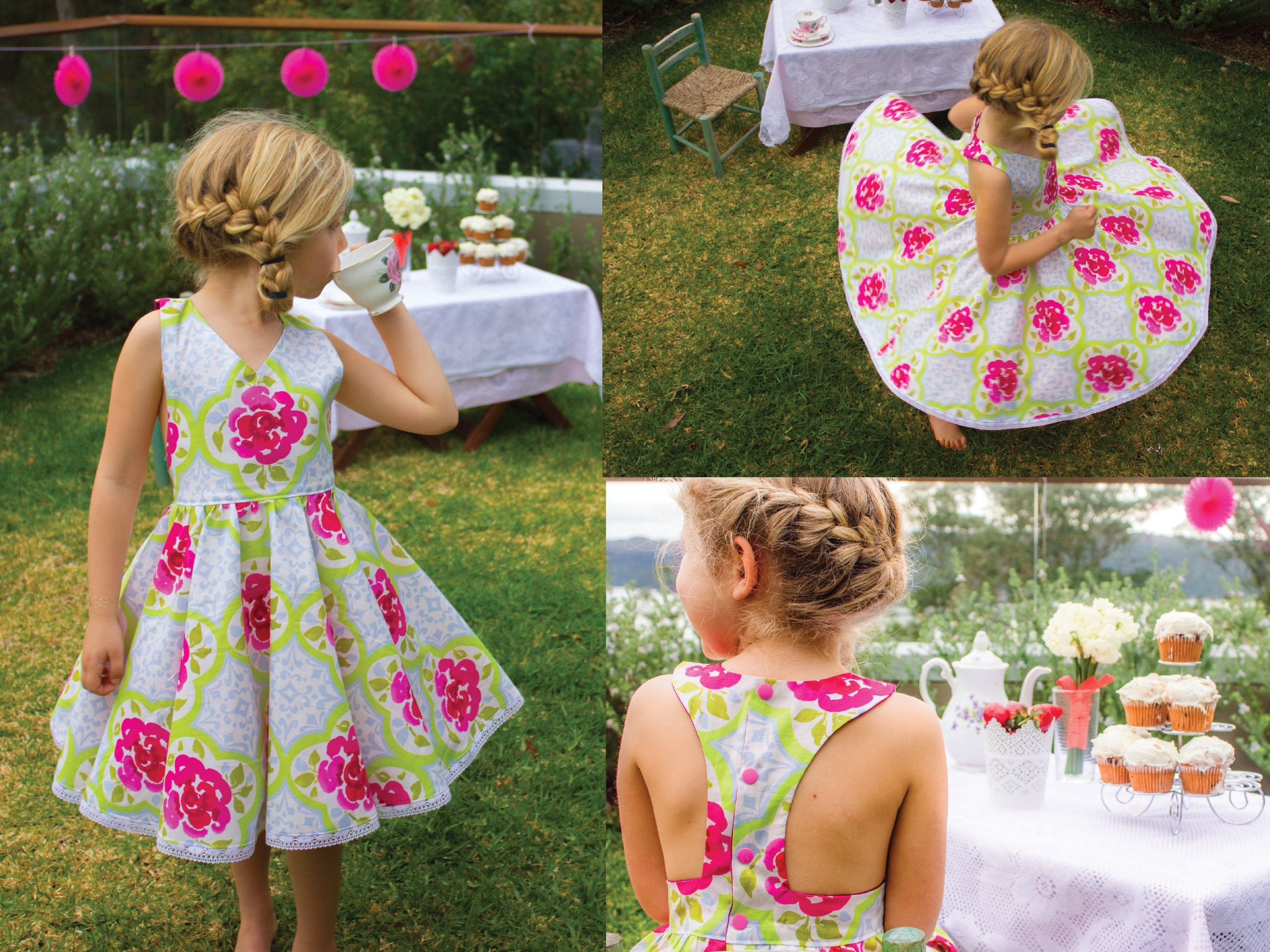 Tea Party Dress PDF Sewing Pattern ~ Girls Party Dress Tea Party Dress PDF Sewing Pattern ~ Girls Party Dress