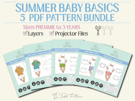 Tadah Patterns Baby Basics - Raglan Tee & Dress Tadah Patterns Baby Basics - Raglan Tee & Dress
