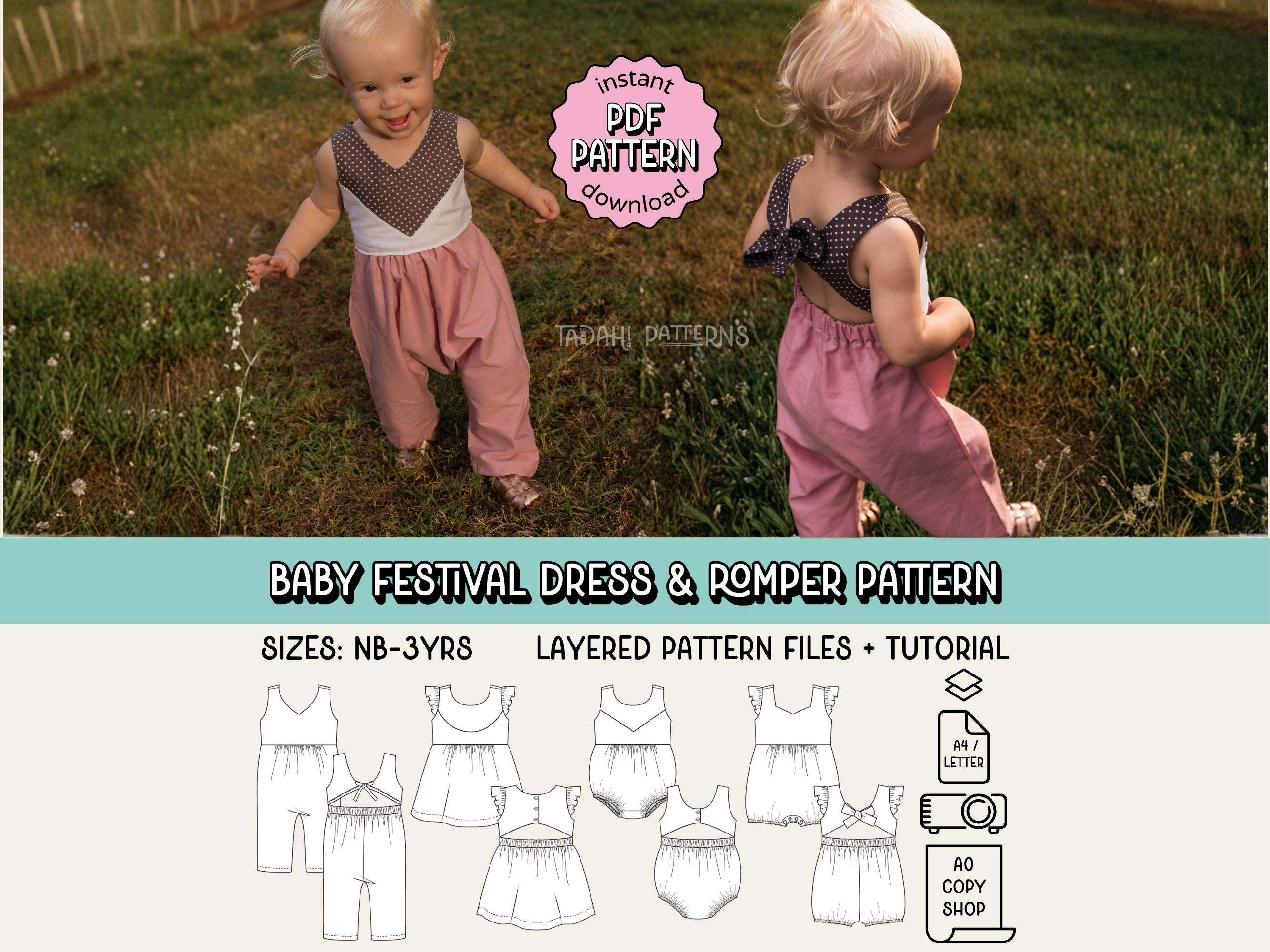 fitted lace wedding dress Baby Festival Combo Sewing Pattern – Tadah Patterns + Sewing main image 0