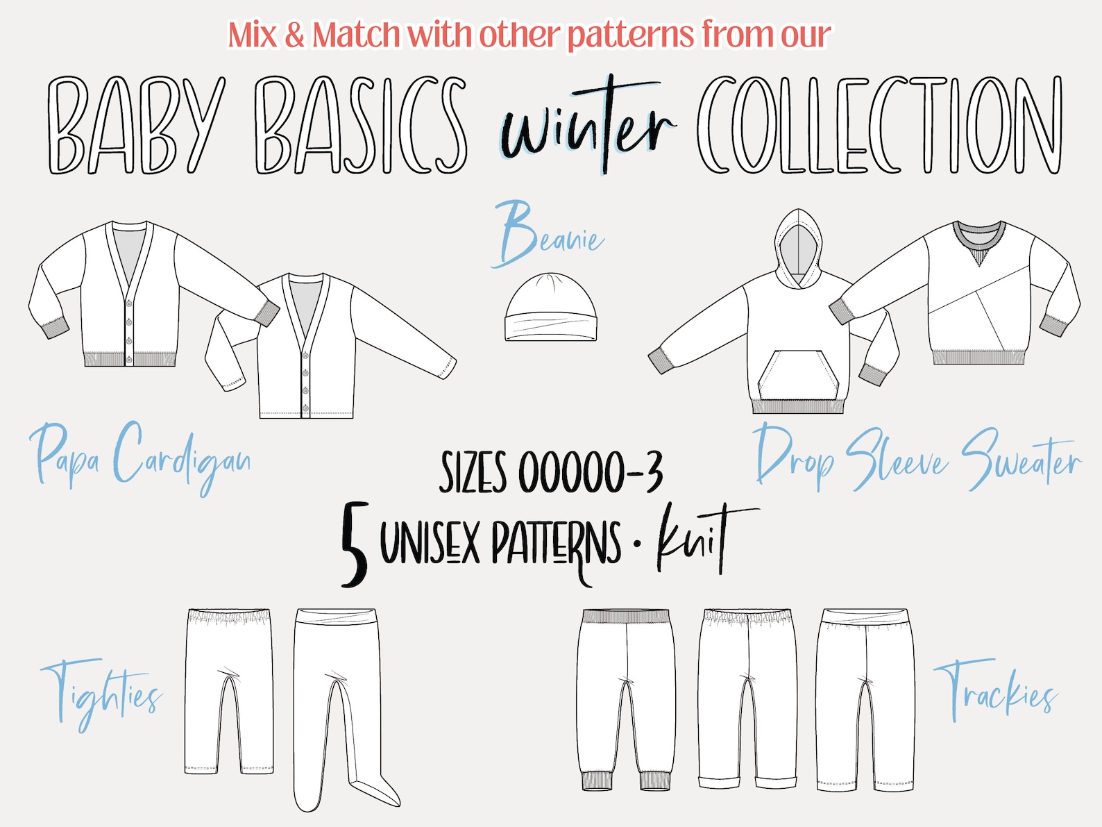 Baby Basics Trackies PDF Sewing Pattern ~ Unisex Boys Girls Joggers ...