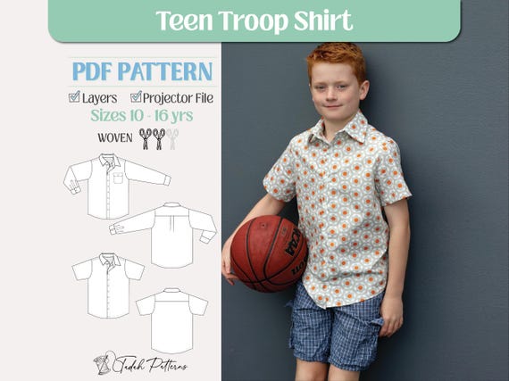 Tadah Patterns Teen Troop Shirt Tadah Patterns Teen Troop Shirt