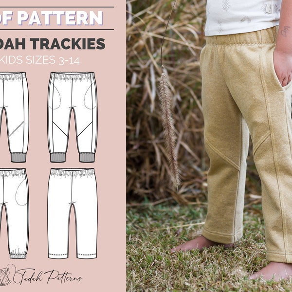 MUSTER Kinder Jogginghose Jogginghose Jogginghose - PDF Schnittmuster - Instant Download - Tadah Patterns