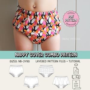 PDF Schnittmuster ~ Überzug für Mädchen ~ Grösse NB-3J