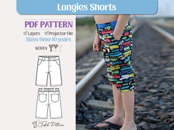 Tadah Patterns - Longies Shorts Tadah Patterns - Longies Shorts