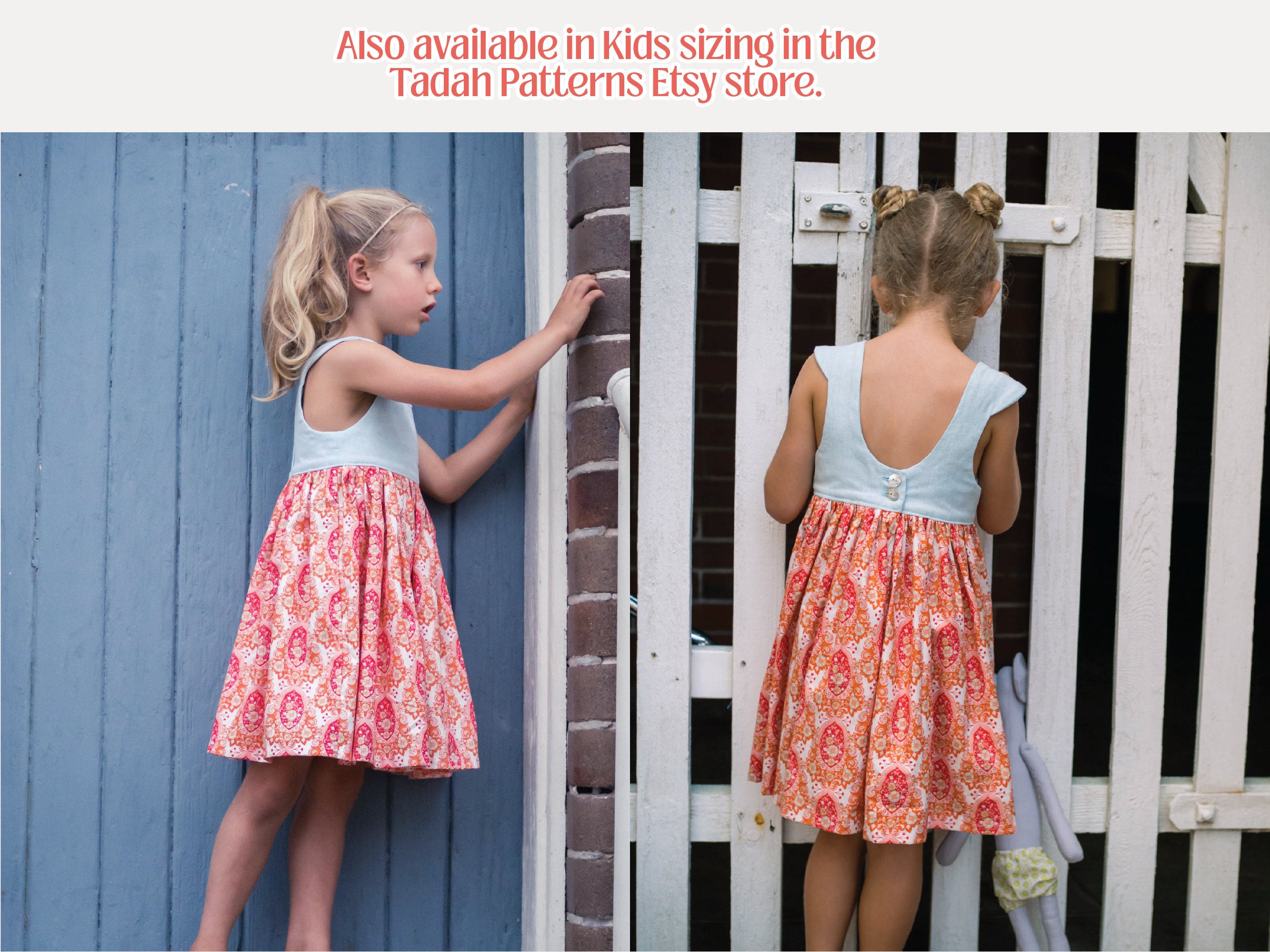 open lace back dress Tadah Patterns : Teen Tea Party Dress – Bolt & Spool main image 1