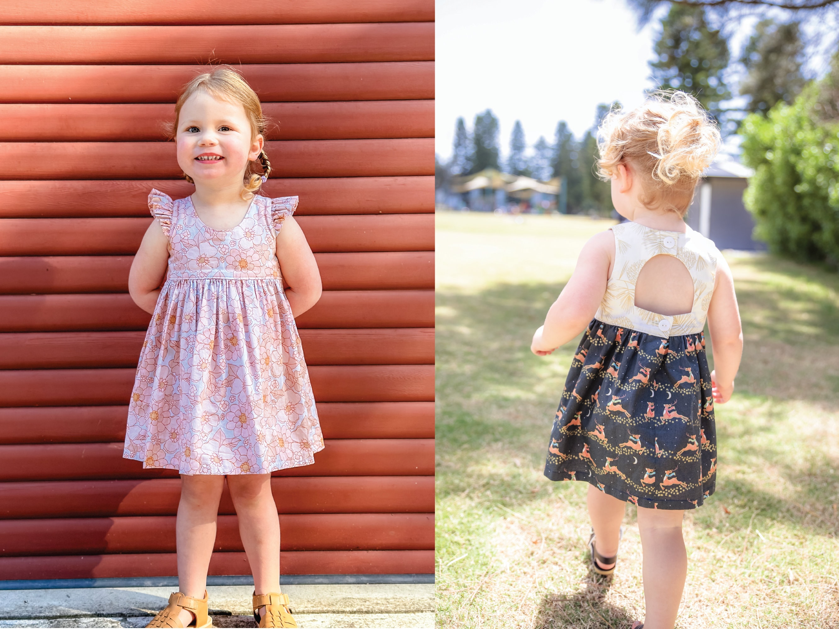 open lace back dress Tadah Patterns : Baby Tea Party Dress