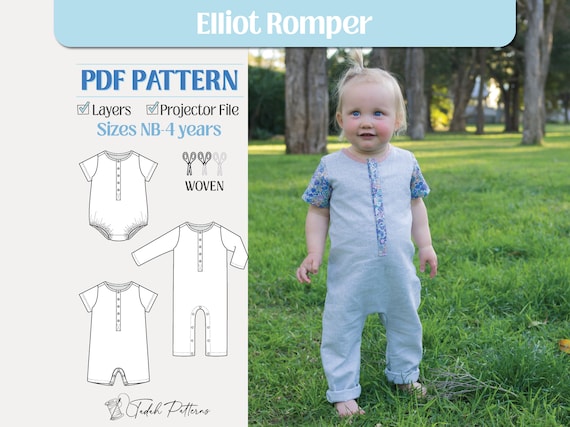 Tadah Patterns Elliot Romper Tadah Patterns Elliot Romper