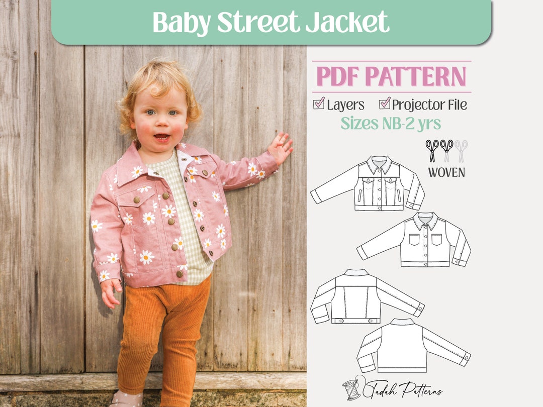 Baby Street Jacket PDF-naaipatroon Uniseks spijkerjack jongens
