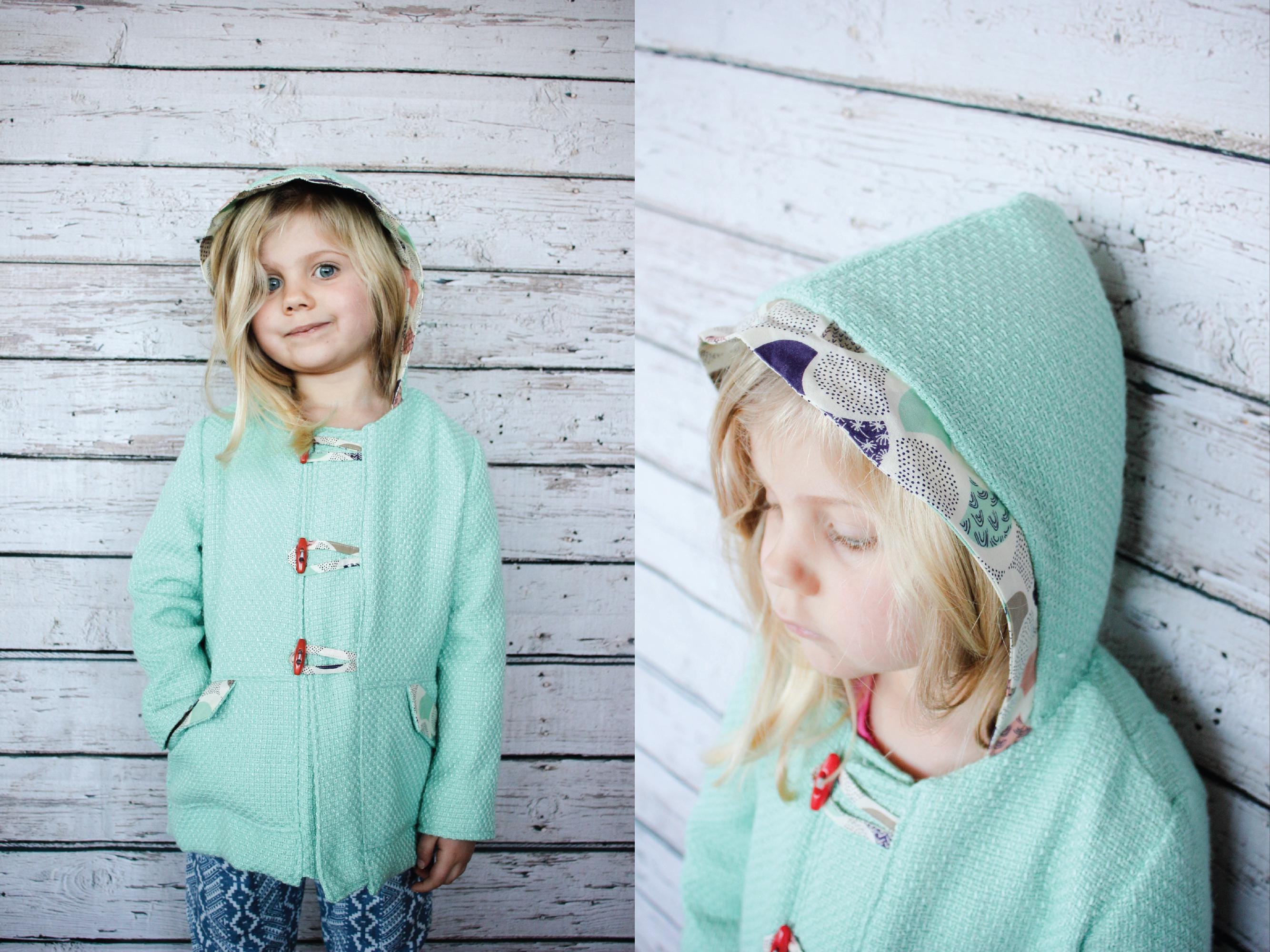 Duffle Coat PDF Sewing Pattern ~ Unisex Boys Girls Jacket Outerwear ...