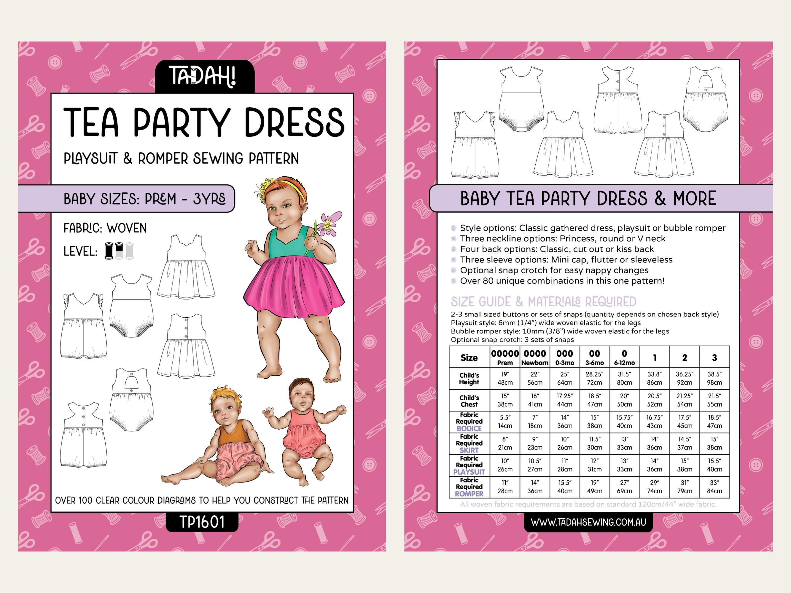 open lace back dress Tea Party Dress Sewing Pattern – Tadah Patterns + Sewing main image 1