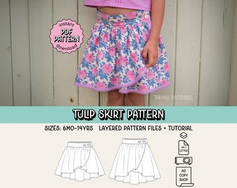 スカート soor ploom Norma skirt Tulip stitch 4y SOOR PLOOM / Lupe Skirt - Floret Print | hi heidi