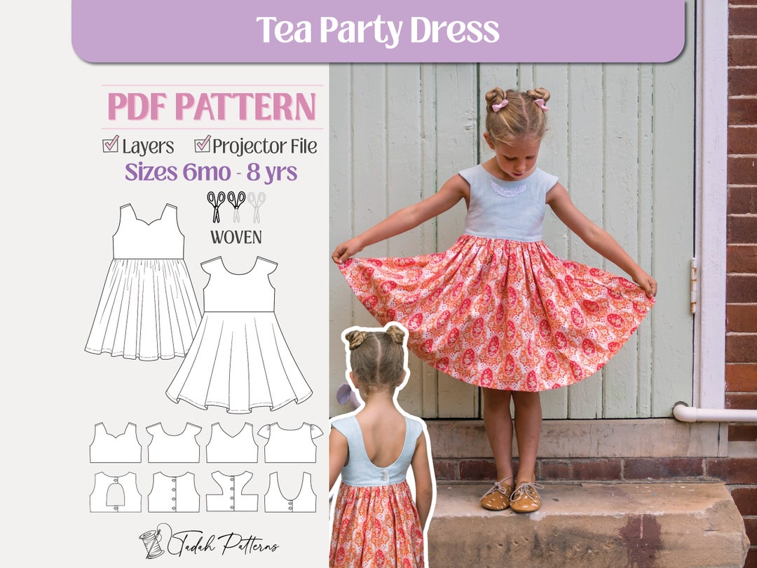 Tadah Patterns - Tea Party Dress Tadah Patterns - Tea Party Dress