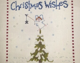 Christmas Wishes counted cross stitch kit, cute, needlework, Christmas, festive, fairy