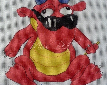 Lars Dragon counted cross stitch kit