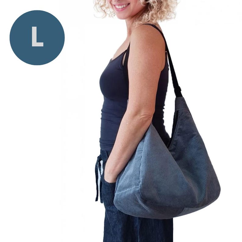 Hobo Bag sewing pattern, Sling Bag pattern and crossbody bag pattern, 4 Sizes, PDF and YouTube Tutorial image 11