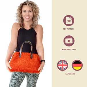 Bag Sewing Pattern PDF with Wire Frame — Wide-Opening, Zipper, Video Guide