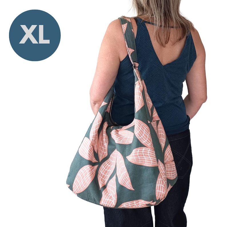 Hobo Bag sewing pattern, Sling Bag pattern and crossbody bag pattern, 4 Sizes, PDF and YouTube Tutorial image 12