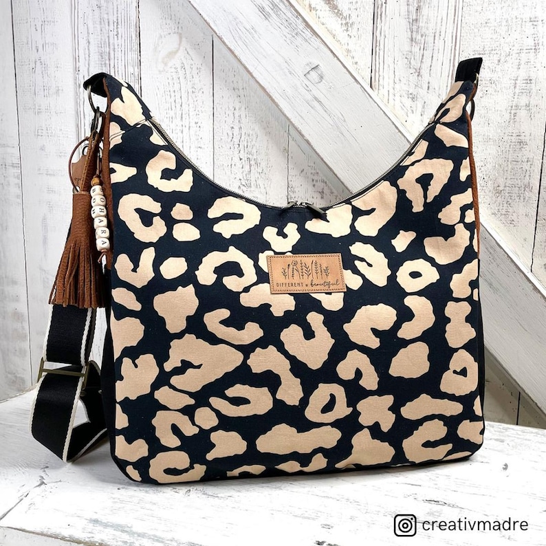 Hobo Bag sewing pattern, Sling Bag pattern and crossbody bag pattern, 4 Sizes, PDF and YouTube Tutorial image 13