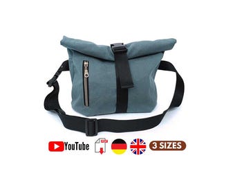 Sewing Pattern fanny pack pattern, cross body bag 3 sizes, Hip Pack bag pattern, PDF and video tutorial