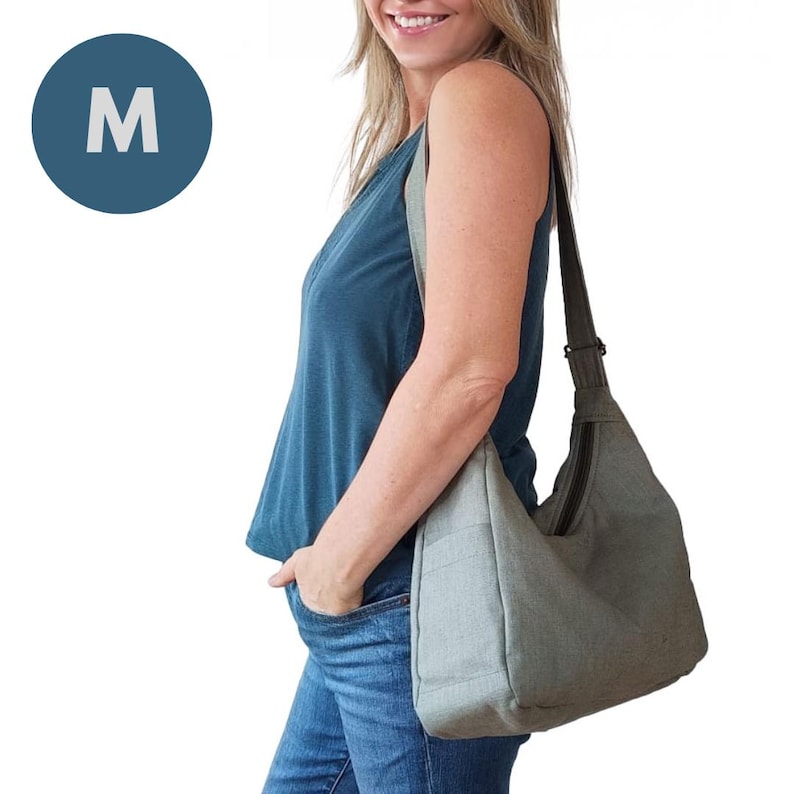 Hobo Bag sewing pattern, Sling Bag pattern and crossbody bag pattern, 4 Sizes, PDF and YouTube Tutorial image 10