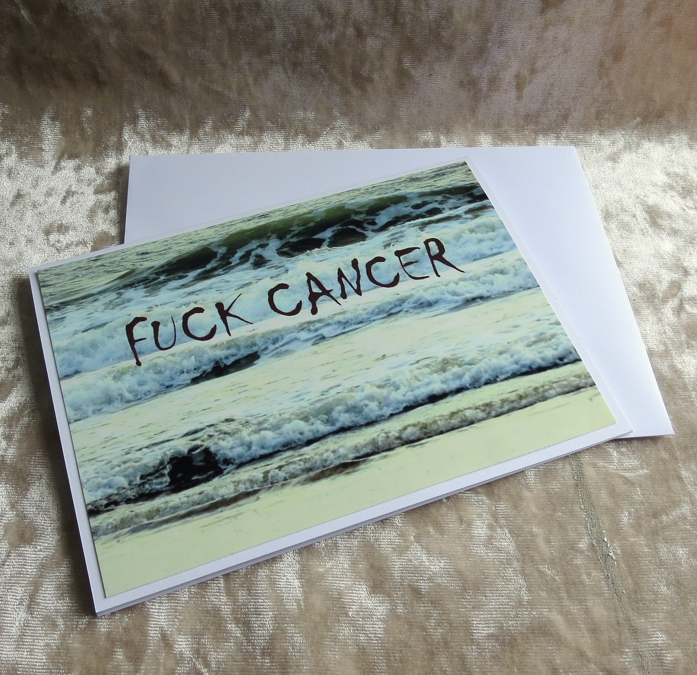 Cancer Card. Beating Cancer. A Card Featuring an Original Etsy UK