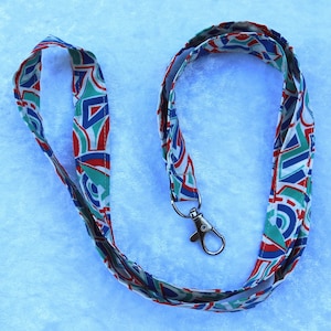 Liberty Lawn lanyard, lanyard with swivel lobster clip, ID holder, badge holder