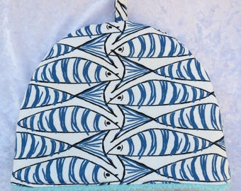 Tea cosy, fish, to fit a 3 cup teapot, nautical, coastal decor